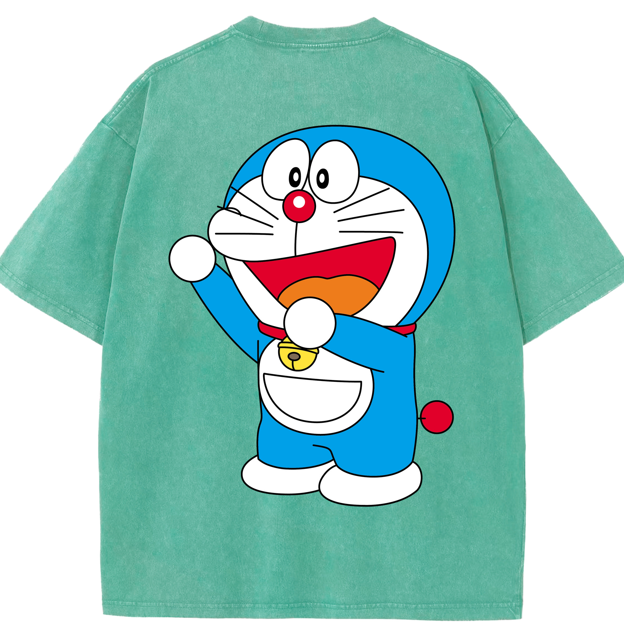 （画像用） ドラえもん Doraemon 綿100% ヴィンテージ風 半袖Tシャツ（背面プリント）